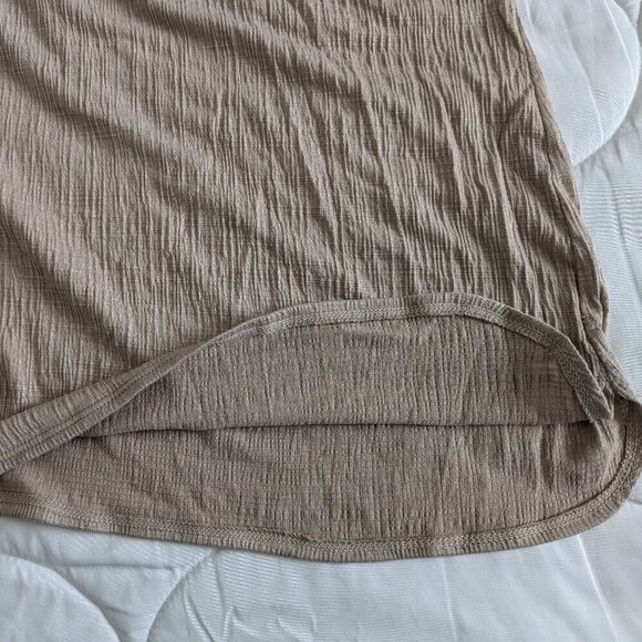 Max Studio Cinched Sleeve Top Size 3X Taupe Jersey Dropped-Shoulder T-Shirt NWT - Picture 9 of 15
